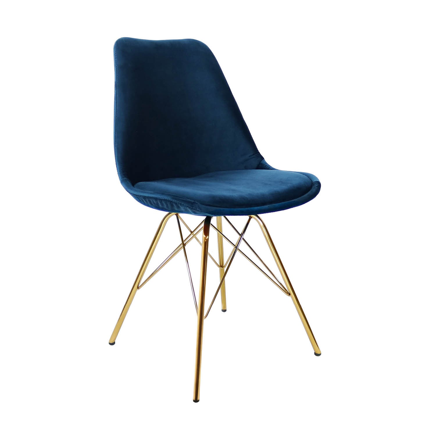Kick kuipstoel Velvet Donkerblauw van Kick Collection