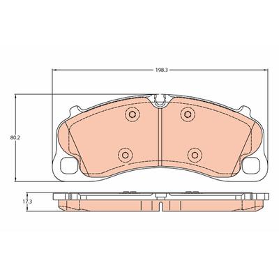 TRW Bremsbelagsatz, Scheibenbremse gdb2089 für Porsche