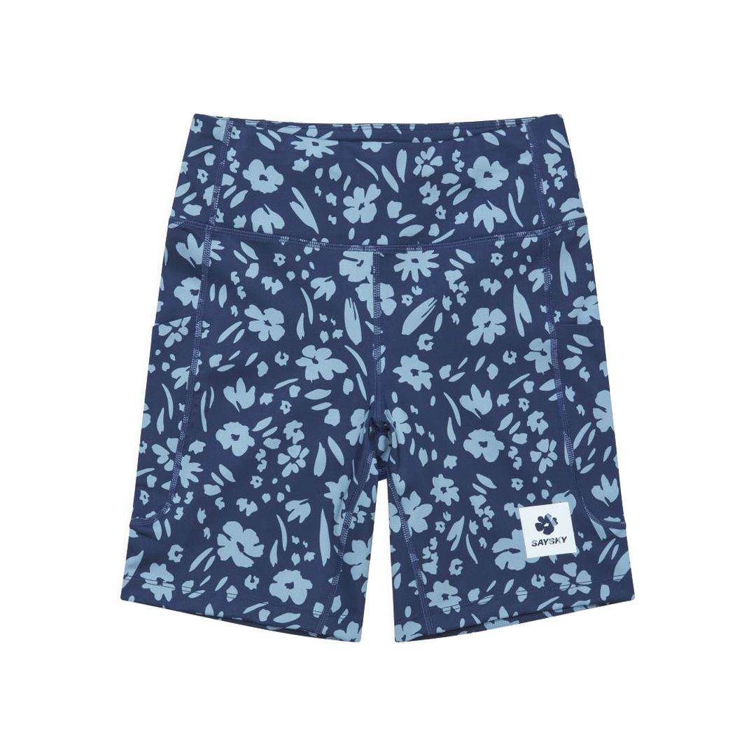 Saysky Damen Flower Combat+ Short Tights 7" blau