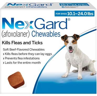 Sentinel Spectrum Nexgard Chewables For Medium Dogs 10.1-24 Lbs (Blue) 28mg 3 Chews