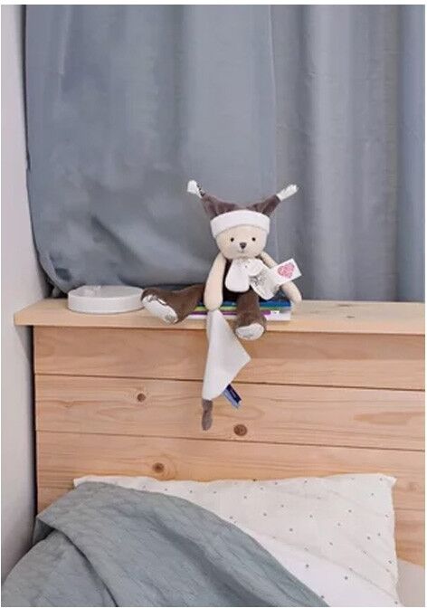 Doudou ours mouchoir 3 histoires Marron - Doudou et Compagnie