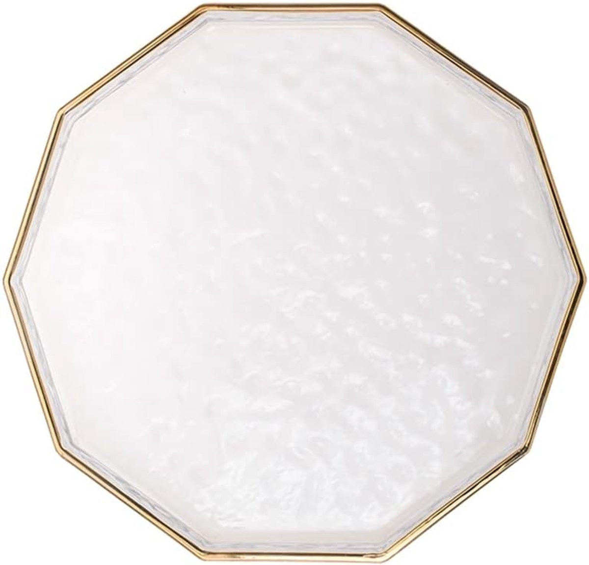 Decoratieve Schaal Transparant met Gouden Rand - B/D: 24 x 24 cm