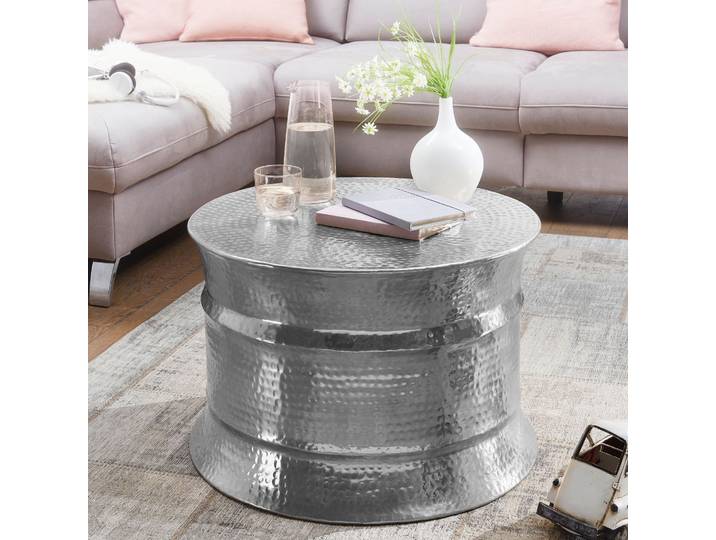 Couchtisch Krombach Ø 62cm Silber/Silber