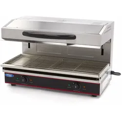 Professioneller Salamander-Grill mit Höhenverstellung, 80 x 45 cm, Leistung 5600 W, Edelstahlgehäuse zum Grillen und Überbacken | Maxima