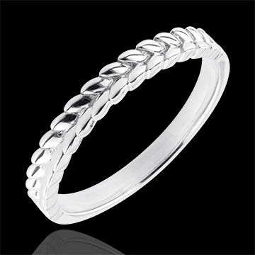 Edenly Ring Verzauberter Garten - Flechtwerk - WeiÃŸgold - 9 Karat
