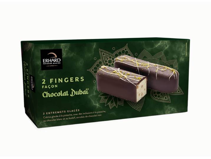 ERHARD Fingers glacés façon Dubai style x2 110g