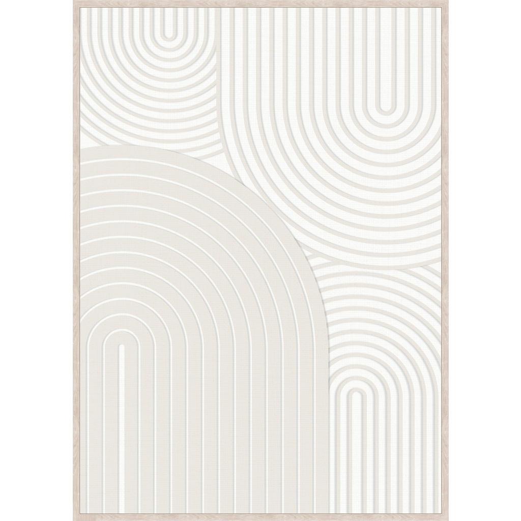 Monee Bild, Weiß, Kunststoff, Textil, Holzwerkstoff, Abstraktes, rechteckig, 50x70 cm, gerahmt, Bilder und Zubehör, Wandbilder, Gerahmte Bilder