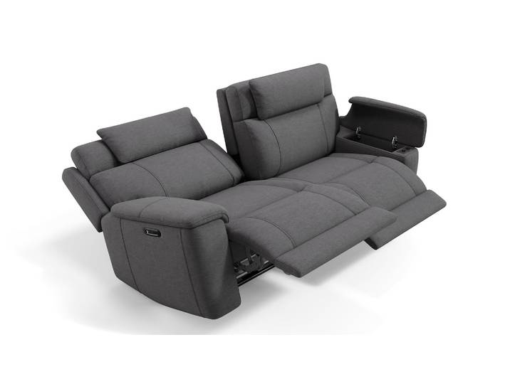 Funktionssofa RAVELLO 2-Sitzer Stoff Relaxsofa Sofa mit Relaxfunktion elektrisch Massage