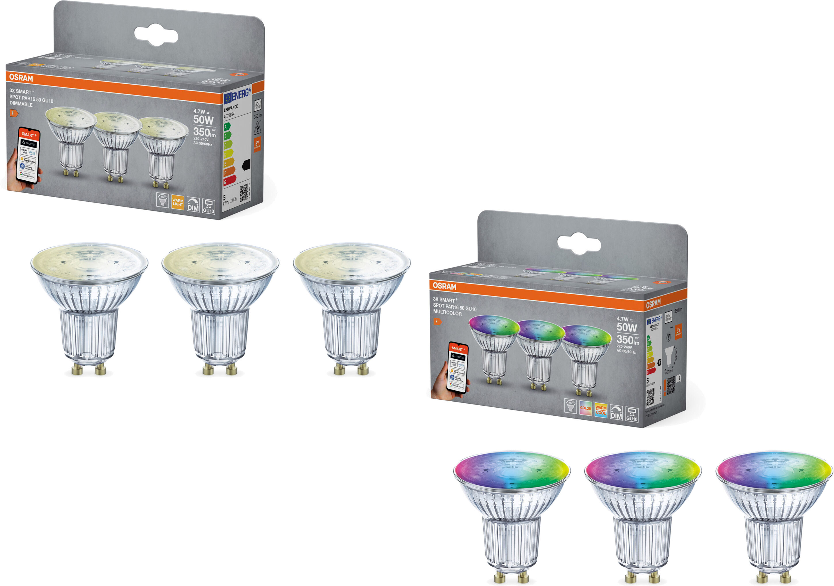 OSRAM Smart MATTER Leuchtmittel, 3er Pack