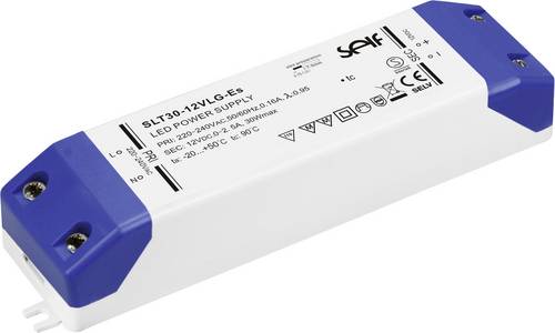 Self Electronics SLT30-48VLG-ES LED-Treiber Konstantspannung 30W 0A - 625mA 48 V/DC nicht dimmbar, Montage auf entflammbaren