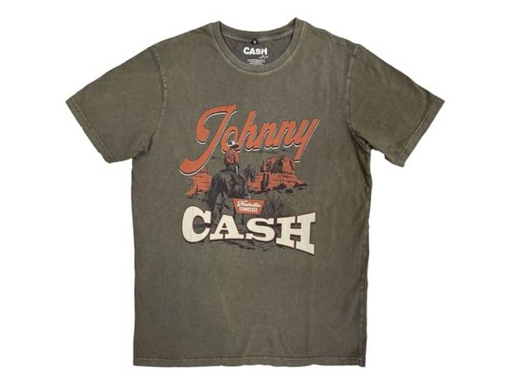 Johnny Cash Desert Cowboy Stone Wash T Shirt M