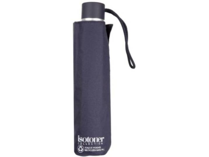 Isotoner - Parapluie 3 Sections Acier Marine