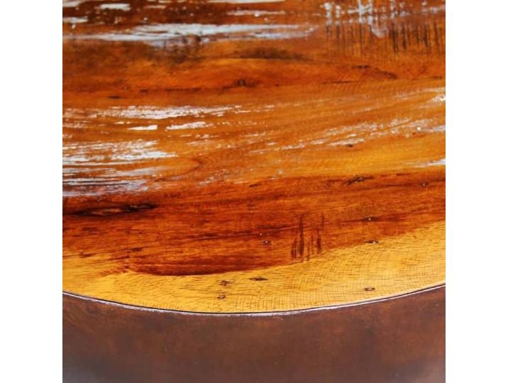 Promo automne Petite Table basse - NANAS - Anti l'humidité - Table à revues - Forme de bol avec base en acier Bois recyclé