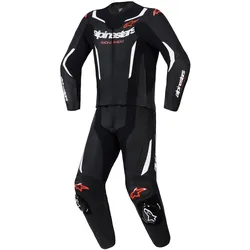 Alpinestars, Motorradkombi, GP Force V2 2-tlg. Lederkombi Schwarz / Weiss / Fluo-Rot 54 (Herren, 54)