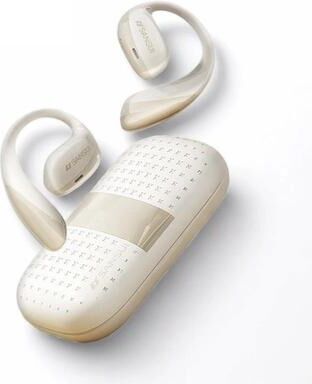Uplifted Goods AirFlow Pro Open Ear Bluetooth Sports Earphones With Deep Bass And Spatial Sound white