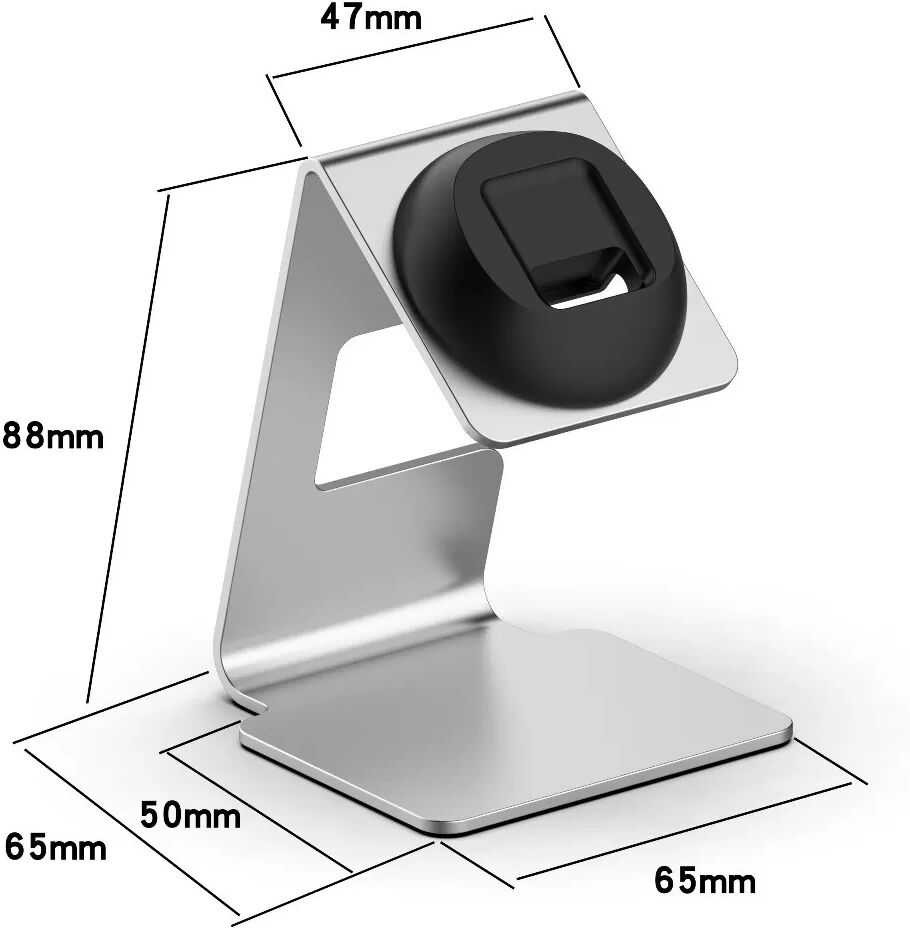 INF Metall-Ladehalterung – Stabile Aluminium-Ladestation, kompatibel mit Redmi Band2 und kompatibel mit Mi 7 Pro Silber