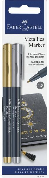 Faber-Castell Metallics Marker   Guld Og Sølv