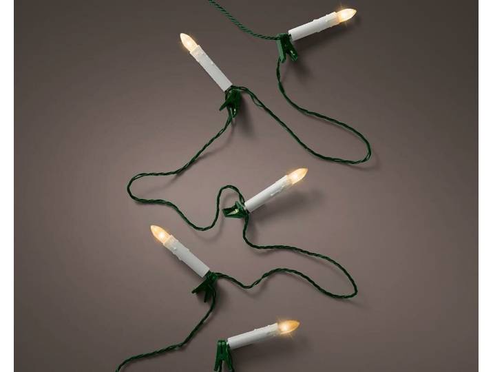 Kerstverlichting kaars 16 lampjes klassiek warm