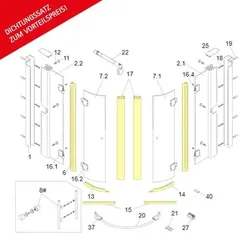 Schulte Dichtungssatz für 6 mm Runddusche 4-teilig.. - Duschkabine