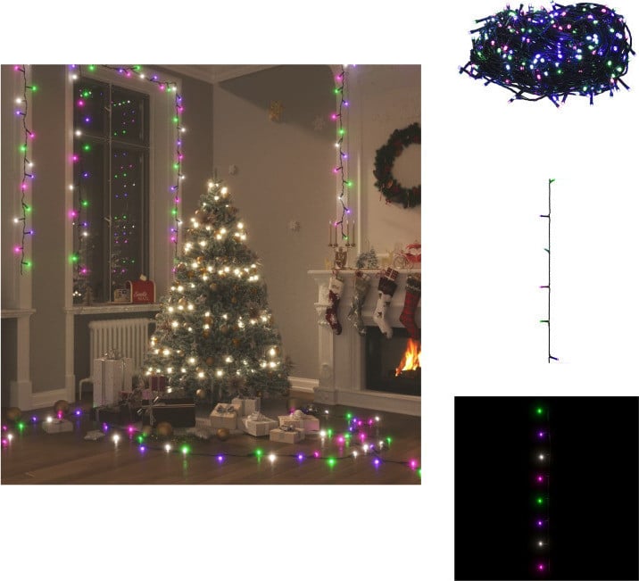vidaXL LED-lichtketting met 1000 LED's in pastelkleuren, 100 meter, kerstverlichting