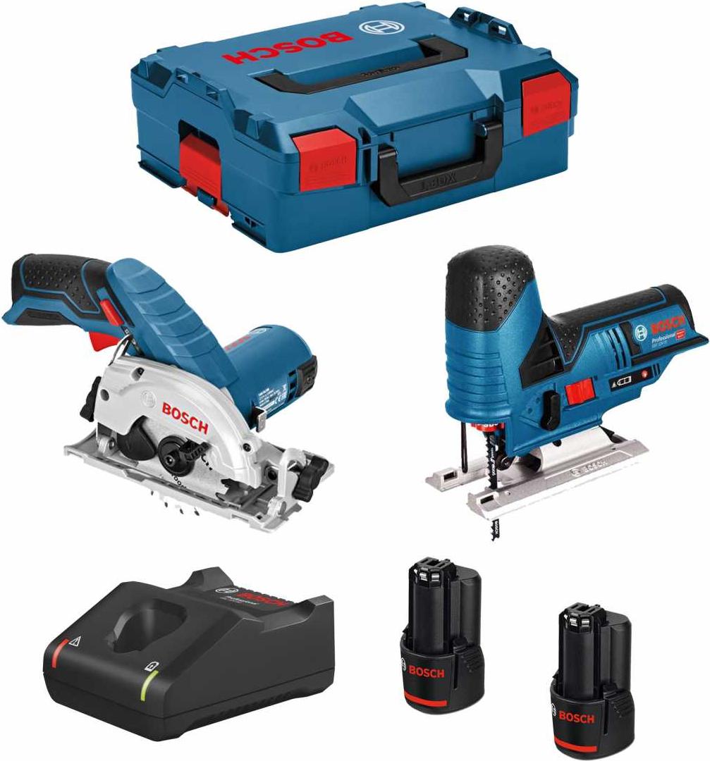 BOSCH Kit 12V B12GKSGST2bat3a-40 (GKS 12V-26 + GST 12V-70 + 2 x 3,0 Ah + GAL12V-40 + L-Boxx 136)