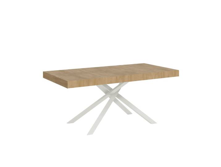 Table extensible 90x200/460cm effet bois chêne nature