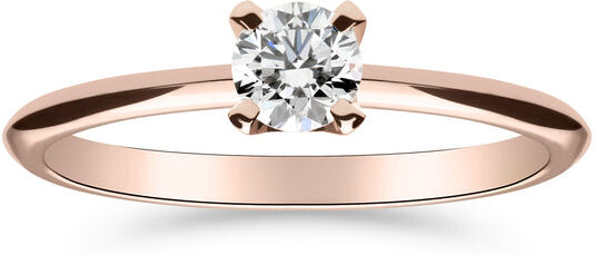 Silván Solitaire timanttisormus 0,30ct, rosekultaa, vihkisormukset 15.0