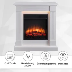 BALDERIA Ladina (weiss)   Elektro-Standkamin