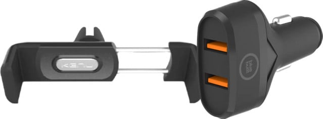 Kenu Telefoonhouder voor Auto Luchtrooster met BlueBuilt Quick Charge 18W Autolader