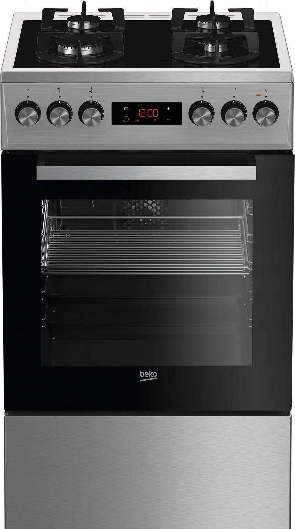 Beko Fsmt55330dxds Butangas-herd Mit Backofen 4 Brennern Silber One Size / EU Plug 220V Silber One Size