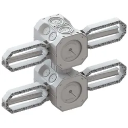 KAISER 9941.25 Prefix® 2.0 Beton Einbaudose 2x1 NUP, für die Befestigung an der Armierung 994125  - 5 Stück