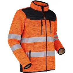 Strickjacke "INUIT TEDDY" - 4XL - neonorange-melange/reflex