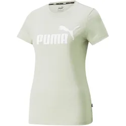 PUMA Essentials Logo Heather T-Shirt Damen spring moss heather XS