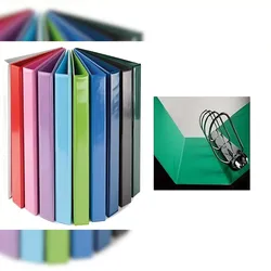 Ringbuch A4 mit Front- und Rückentasche 55mm 4 Ringe pastellblau