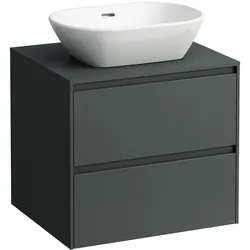LAUFEN LANI Schubladenelement, 1 Ausschnitt mittig, 585x495x525mm, H4043011122661, Farbe: Verkehrsgrau