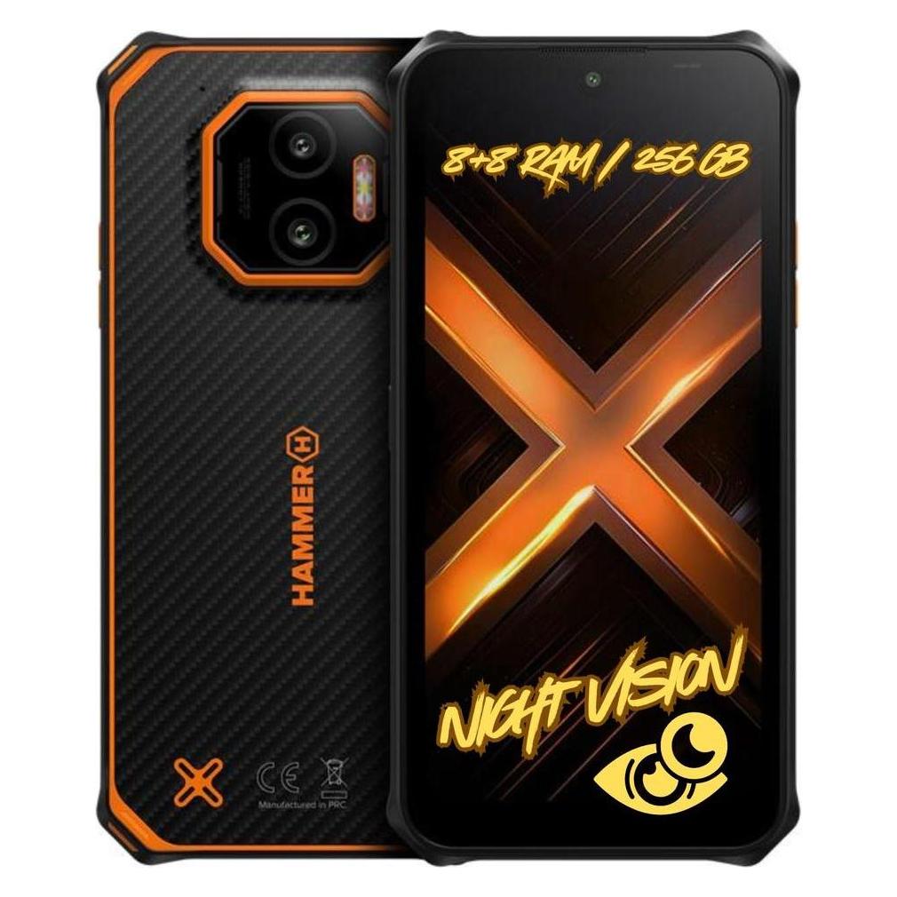 Hammer Smartfon ENERGY X2 5G 8/256 GB (256 GB, Orange, Schwarz, 6.10", Dual SIM, 5G) (TEL001066)