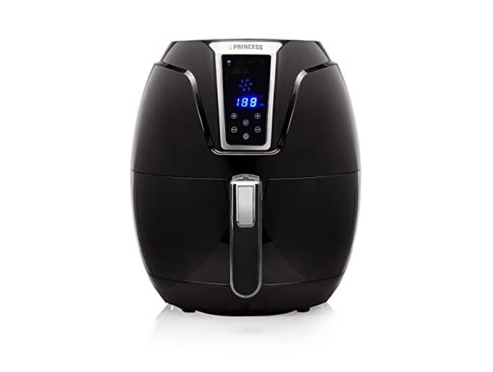 Princess 01.182021.01.001 Heißluft-Fritteuse mit Display, Antihaftbeschichtung, Timerfunktion, Schwarz, 1400 W - 3,2 L