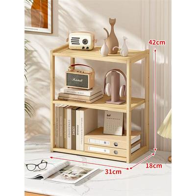 Multifunctional Office Desk Organizer, Wooden Storage Rack, School Supplies Desk Accessories three Layers