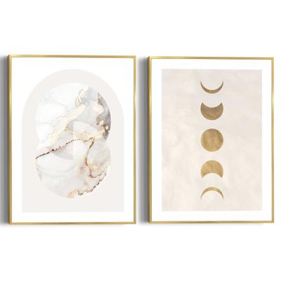Poster REINDERS "Marble Gold", gold (farbe bild(er): gold), B:30cm H:40cm T:1,6cm, Bilder, Poster, Schlafzimmer - Gold - Fantasie - Vollmond - Gold - MDF - Spiritualität