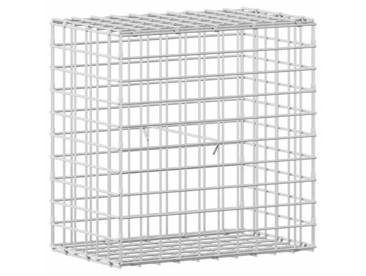 Gabion aus verzinktem Stahl, 50 x 30 x 50 cm, mit 5 mm Draht und 5 x 5 Verzinkter Stahl, Draht 5 mm, Maschen 5 x 5 cm, Haken und Clips, Verwendung im Außenbereich, Garten, Terrasse, Landschaftsbau