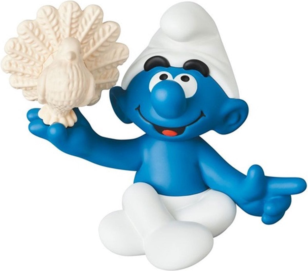Medicom Smurf met Witte Duif Verzamelobject op blister 8 cm