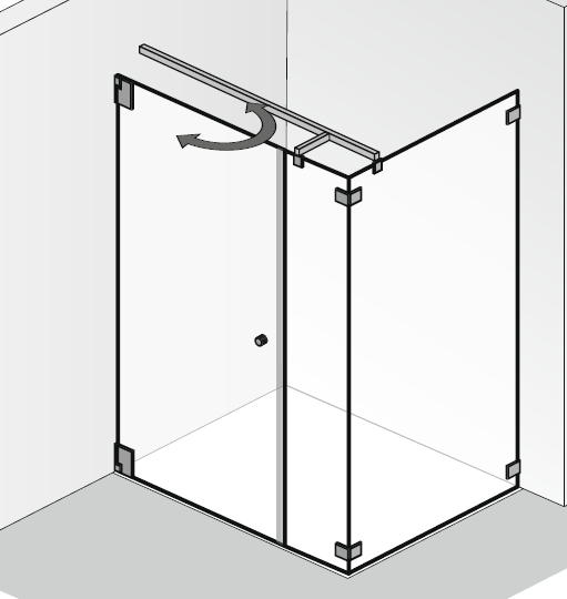 HSK Duschkabinenbau KG HSK Kienle K.21 Drehtür, Nebenteil und Seitenwand K.21
