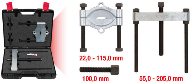 KS Tools Coffret de décolleurs de roulements Ø 22-115 mm, 3 pcs. (605.0003)