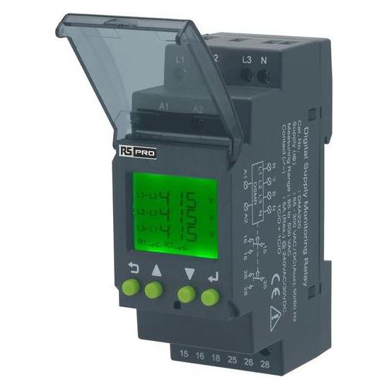 RS PRO Überwachungsrelais 3-phasig, 2 Wechsler Übe (2237790)