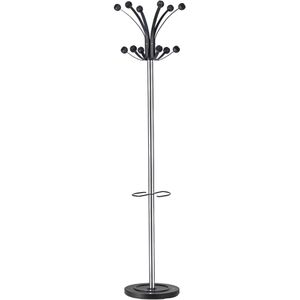 Unilux Garderobenständer Hakea, silber, mit 12 Haken, aus Metall, 176 x 34cm