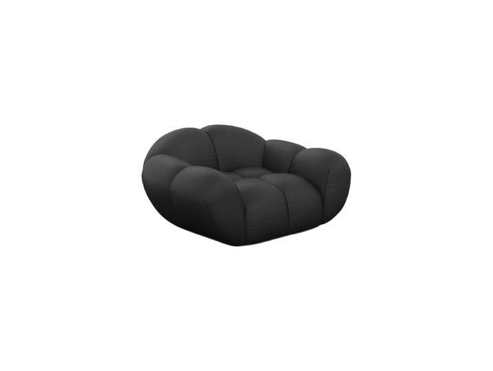 Design Echtleder Loungesessel „Levante“ Echtleder Schwarz BLOOMINGLOFT Collection