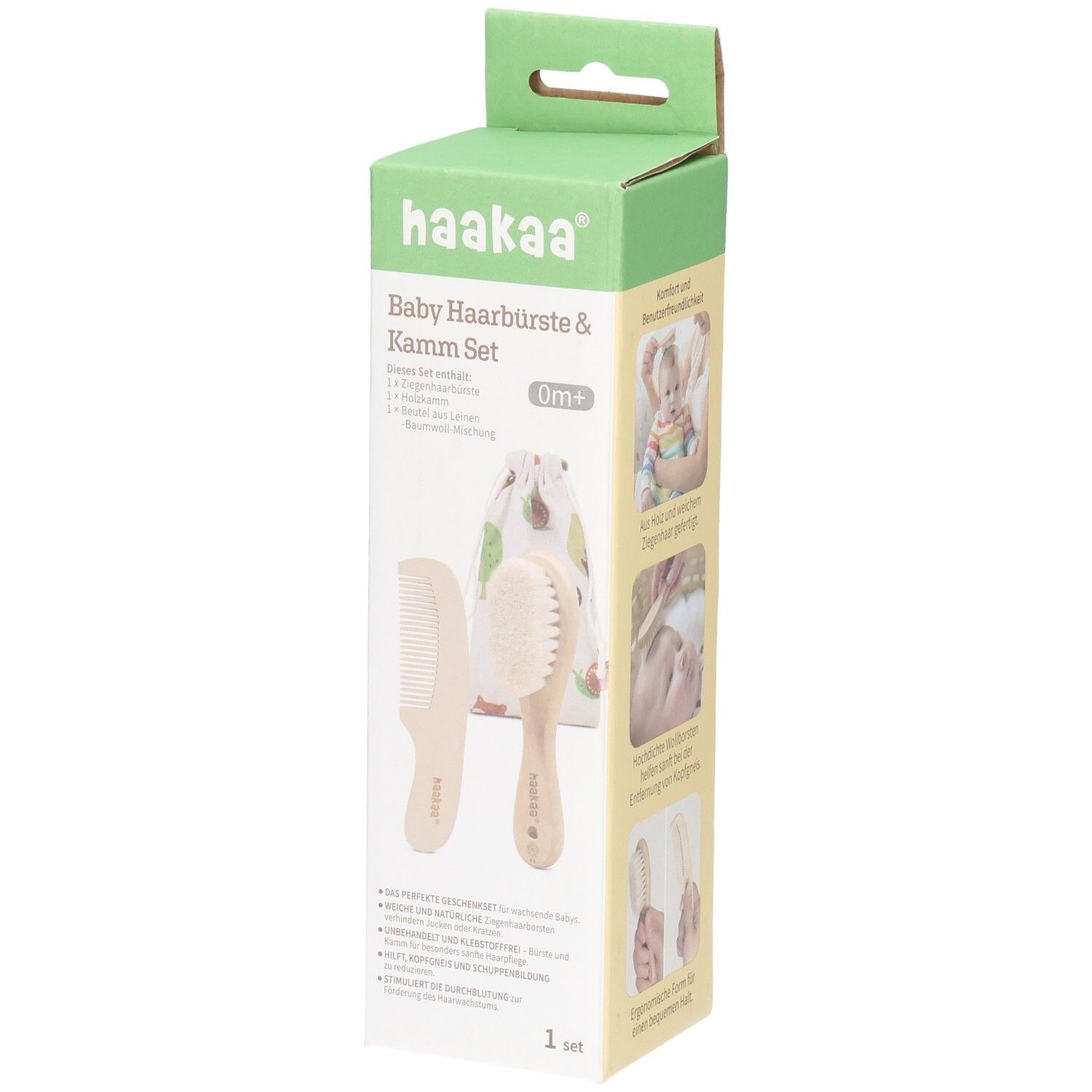 Haakaa Baby Haarbürste + Kamm Set 2 Stk St