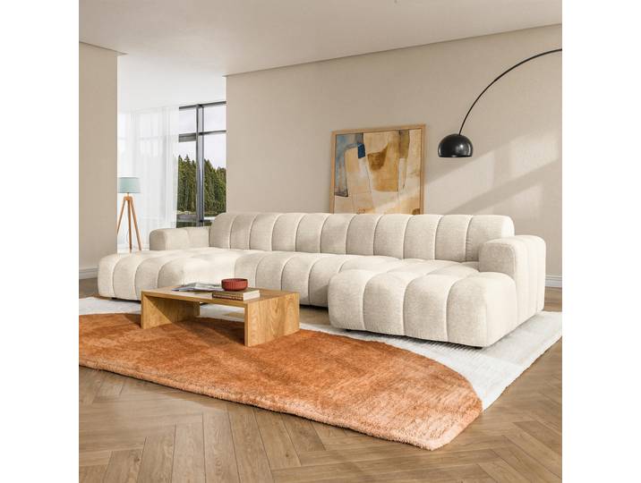 Masseno Ecksofa AENIS Moderne Sofa für Wohnzimmer - Creme, ARAGON 02