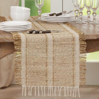 Saro Lifestyle Natural Table Runner With Asiatic Grass Design