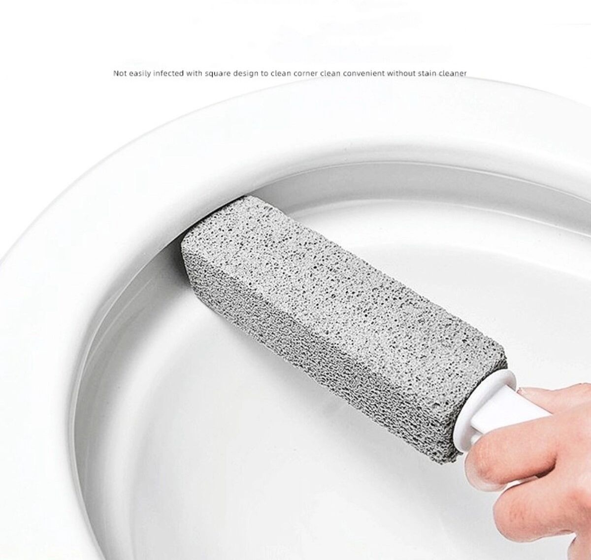 INF 6-teiliges Toilettenbürsten-Set aus Bimsstein mit wechselbaren Köpfen gegen hartnäckige Flecken und für Toilettenecken